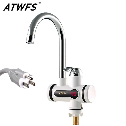 Мгновенный водонагреватель ATWFS 110 В/2500 Вт, смеситель, водонагреватели горячей и холодной воды для кухни, мгновенный безрезервуарный Электрический нагреватель