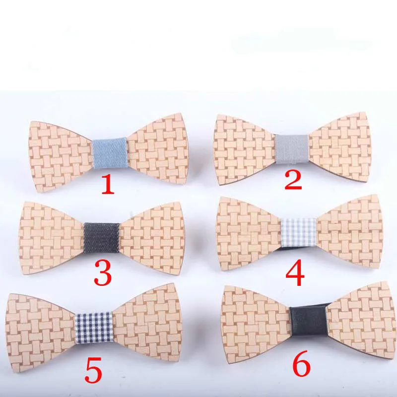 

Fashion Wooden Bowtie Gentleman Handmade Braided Tie Party Bow Ties Butterfly Wooden Unique Tie for Man