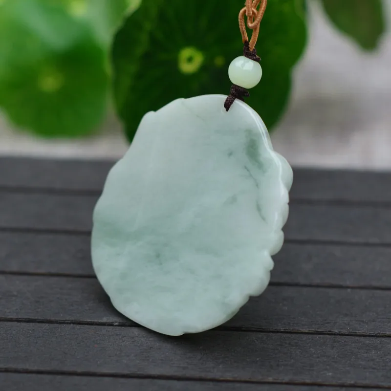 Прямая поставка AAA класса с натуральным камнем жадеит кулон ожерелье резной