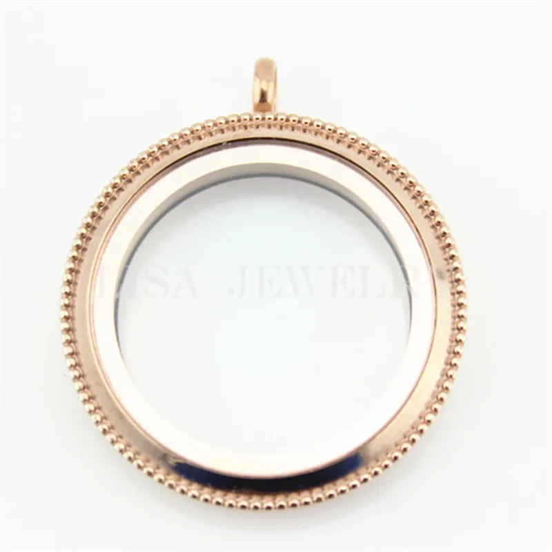 Новинка 30 мм розовое золото плавающий медальон ожерелье КРУГЛЫЙ Винт твист