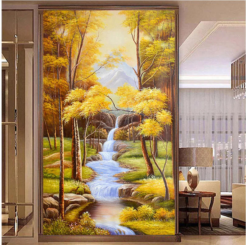 DIY Алмазная Картина Пейзаж версия полная круглая вышивка крестом стразы мозаика