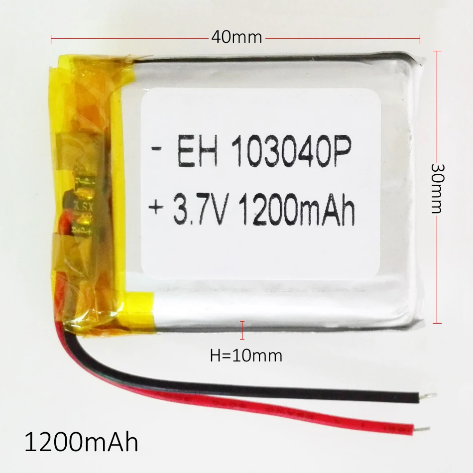 3 7 V 1200mAh 103040 литий-полимерный аккумулятор для Mp3 MP4 GPS PSP DVD мобильных видео игр PAD