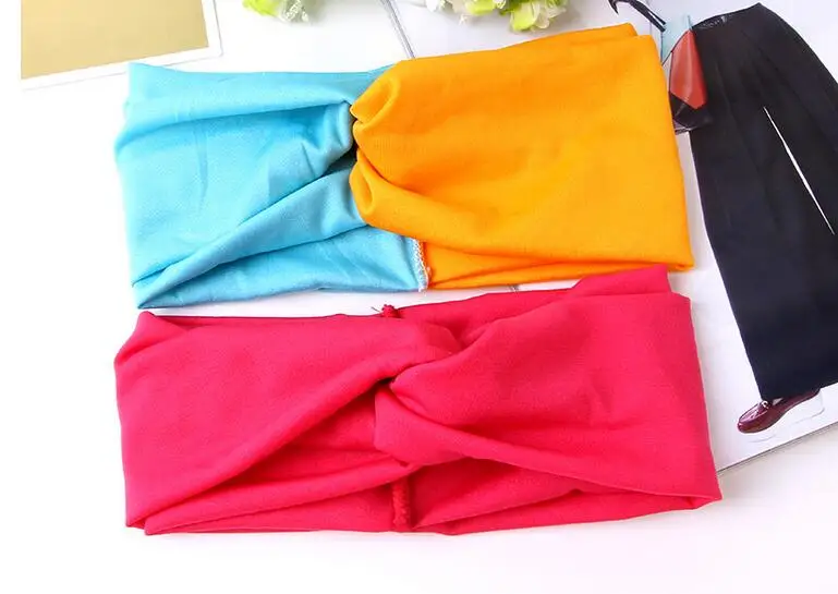 

Woman Wide Headband Girl Stretchy Cross Elastic Hair Band Sport Dance Turban Headwrap Fashion Woman Hair Accessory