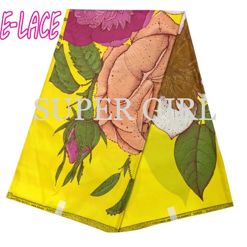 Высокое качество Африканский Воск Кружево Ткань 100% хлопок печати гипюр Анкара