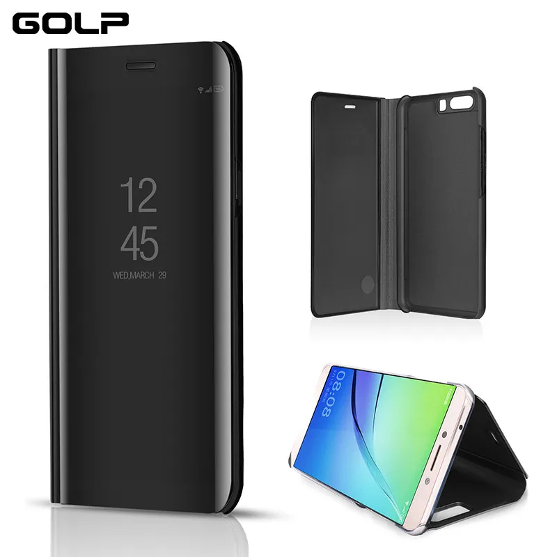 GOLP тонкая смарт-Крышка для samsung S8 S9 плюс Чехол с подставкой Чехол для samsung S6 S7 Edge Note 8 7 6 5 4 C8 C10 подставка чехол s