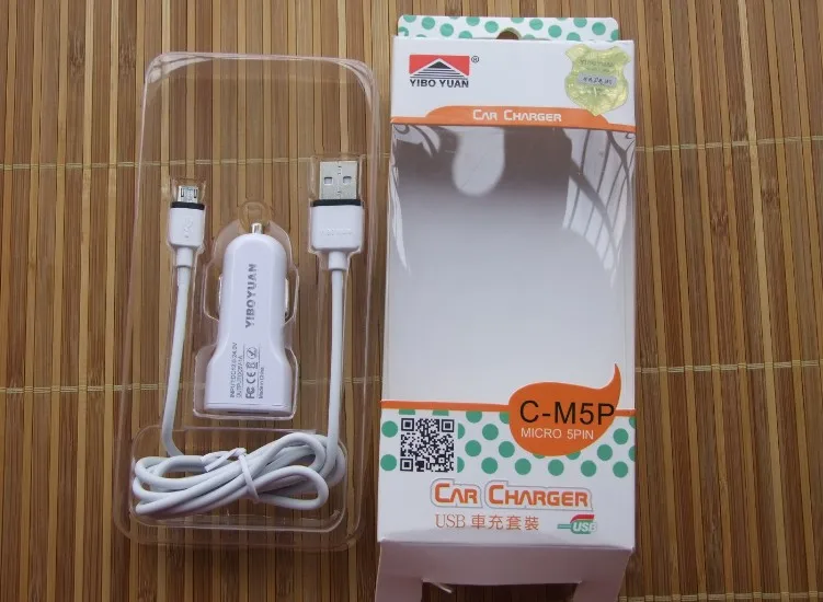 Кабель Micro USB + оригинальное автомобильное зарядное устройство YBY Брендовое