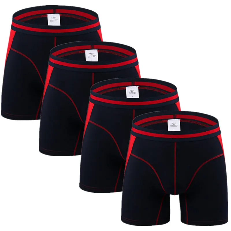 4 шт./лот мужское нижнее белье Длинные боксеры мужские трусы Calzoncillos Hommes Modal Hombre