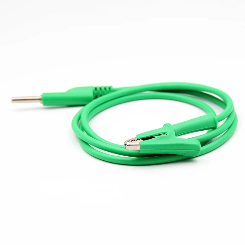 1PCS AL008 Alligator/Crocodile Clip Nickel-clad Copper 1 Meter The Silicone Wire with 4mm banana plug High temperature resistant |