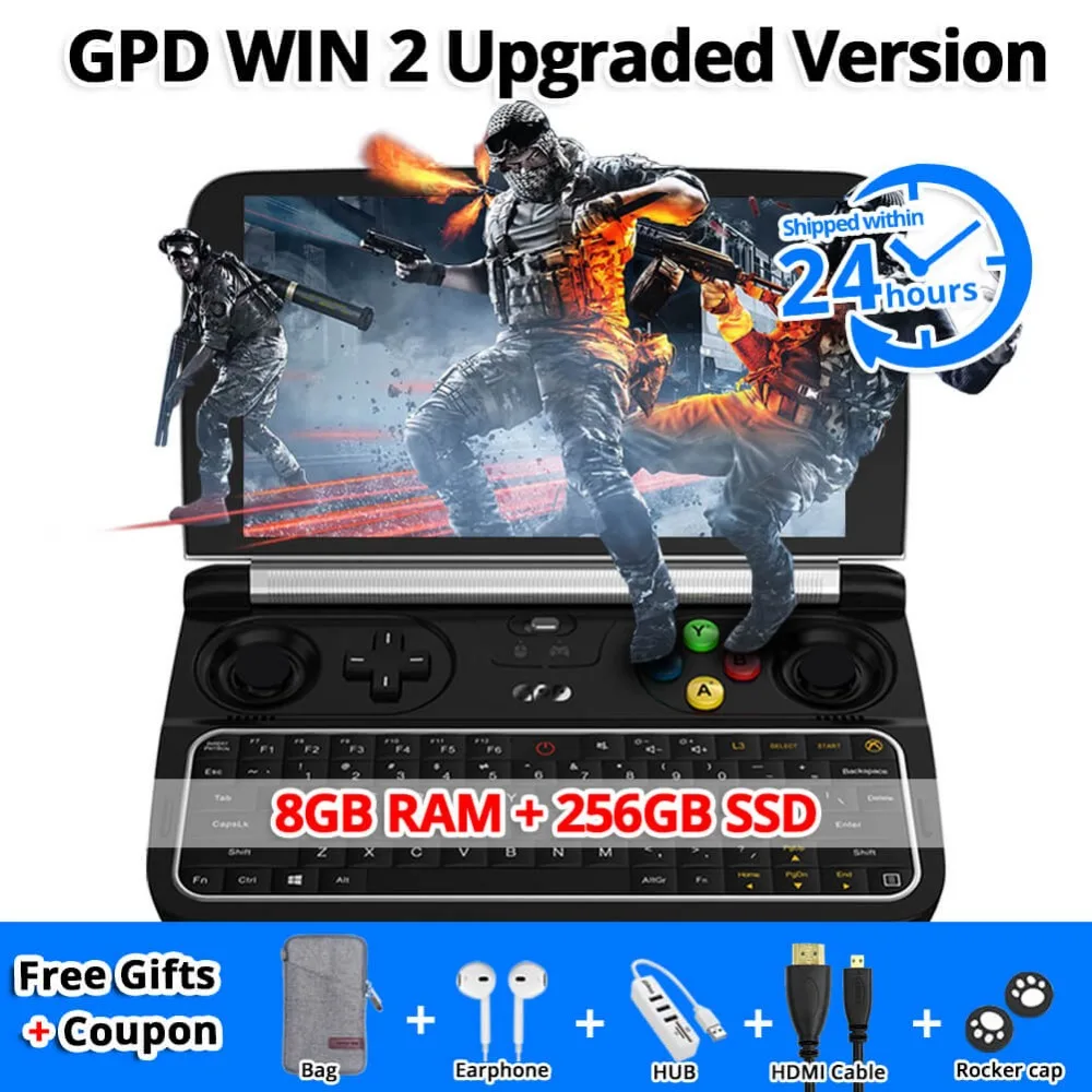 Новый GPD WIN 2 WIN2 6 дюймов ручной игровой ноутбук Intel Core m3 7Y30 оконные рамы 10 8 Гб