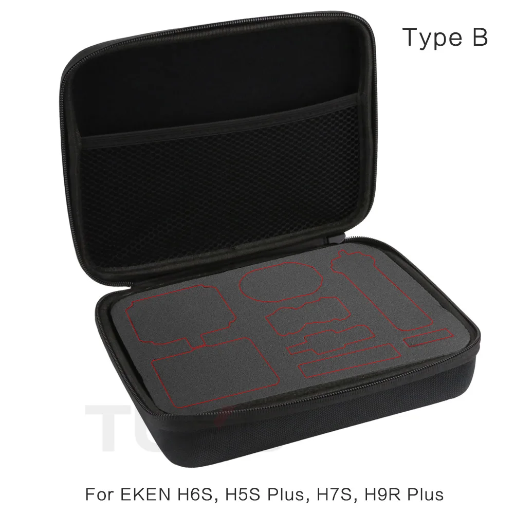 Eken h9 h9r портативный чехол для переноски среднего размера анти-шок Yi 4k сумка для хранения для eken H9R H6S H5s Go pro Hero 6 5 4 SJCAM SJ4000 - Цвет: h5s h6s h7s EKEN Bag