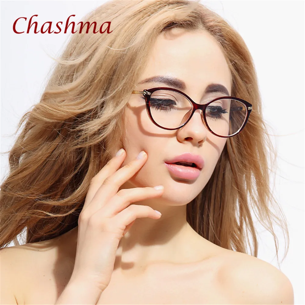 Chashma бренд TR 90 кошачий глаз стильные lentes opticos mujer маленькие очки для лица Модные