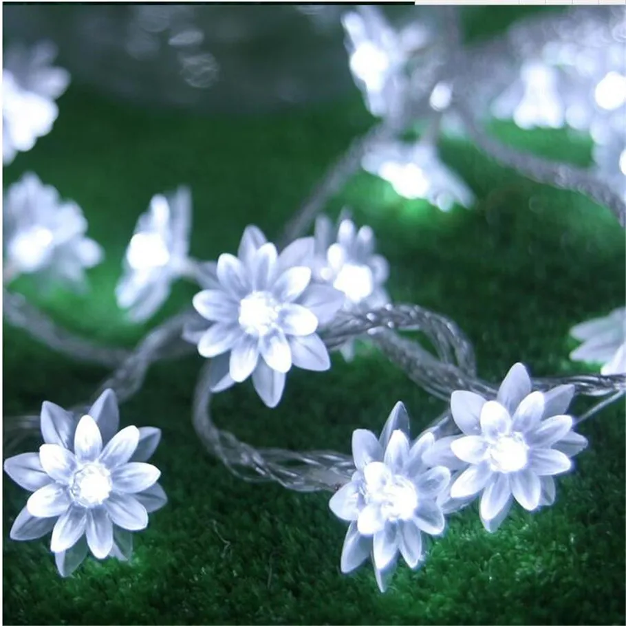 Гирлянда в виде цветов лотоса 10 м 100 светодиодов|decorative hanging light|decorative architectural