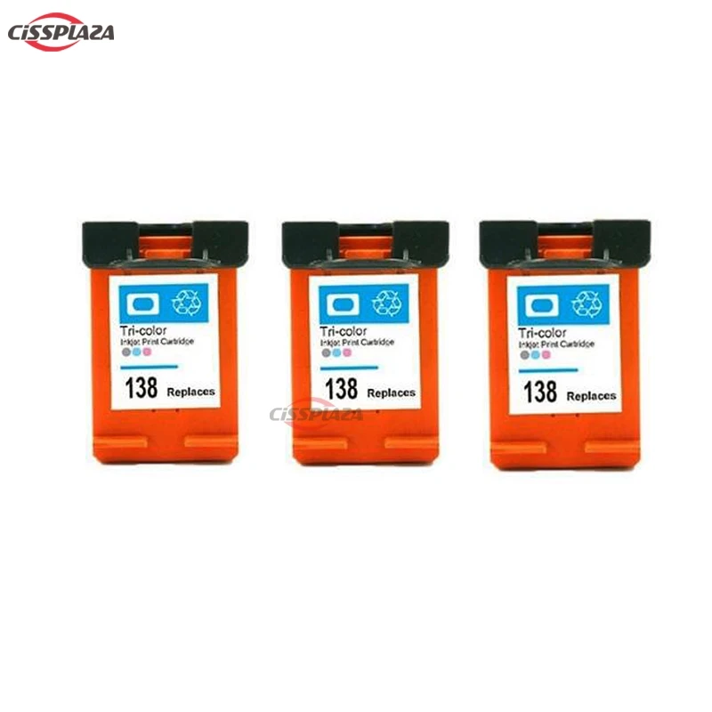 Чернильный картридж CISSPLAZA 3X совместимый с HP 138 C9369H сменный для Deskjet 5443 5743 5940 5943 6543