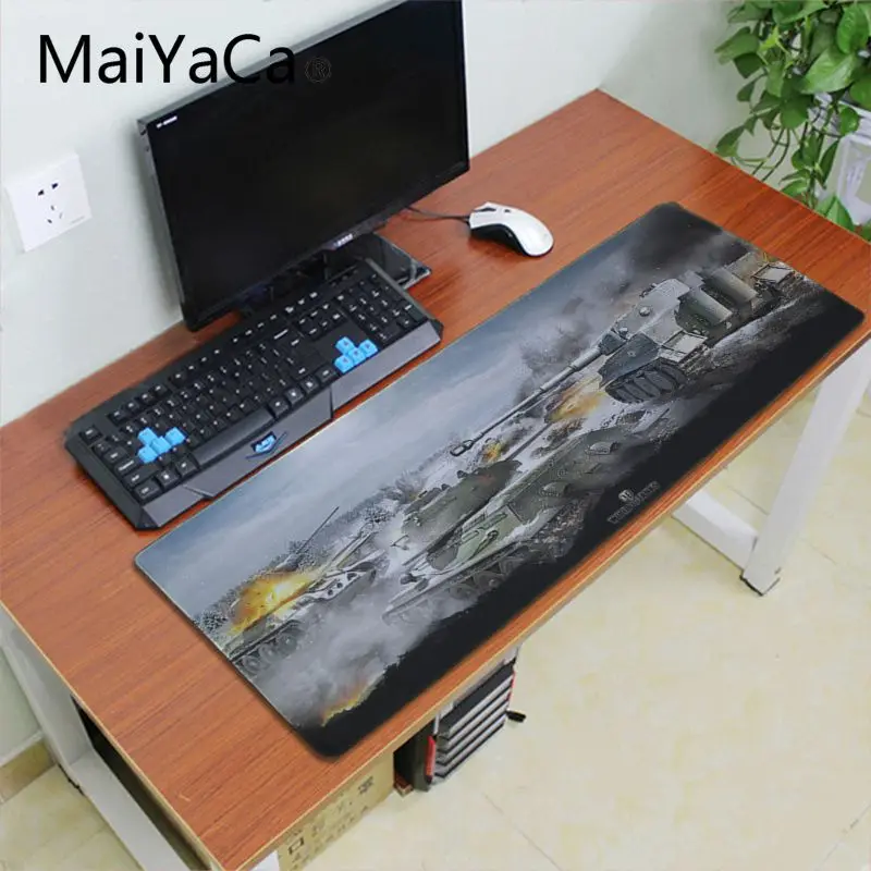 Lock Edge 40X90cm Maiyaca Новые поступления World of Tanks уникальный настольный коврик игровой коврик для мыши резиновый, большого размера ПК компьютерный игровой коврик для мыши геймер Настольный коврик - Цвет: Lock Edge 40X90cm