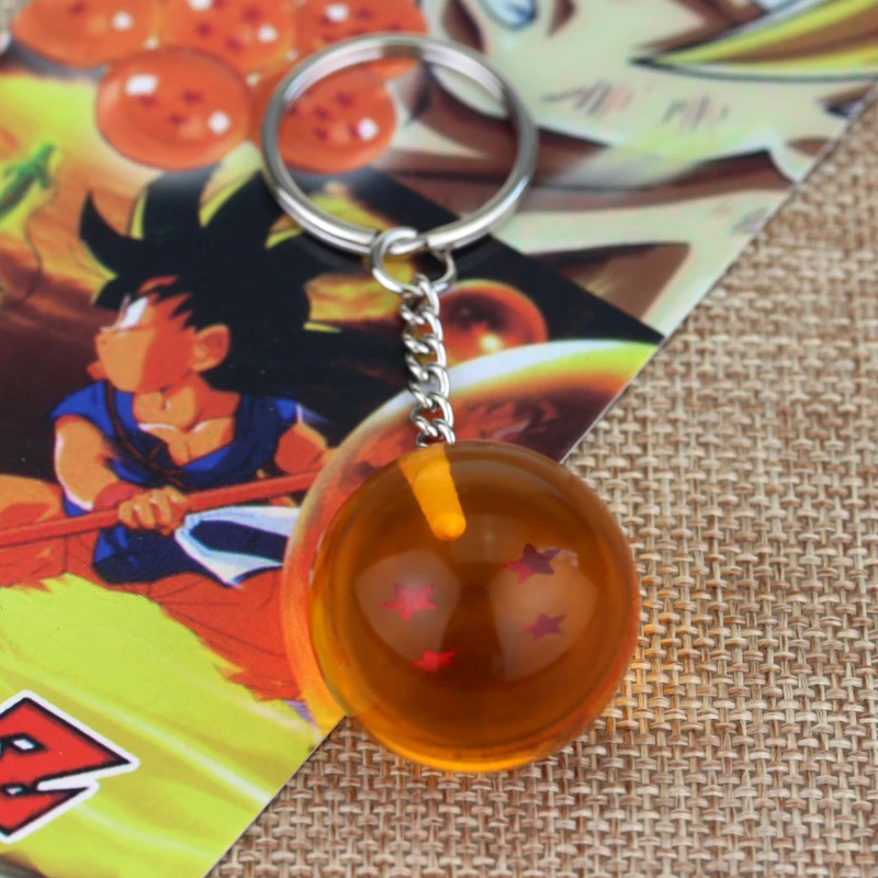14 шт./компл. японских мультфильмов Dragon Ball Z брелок ювелирные изделия с рисунком пятиконечной звезды сферические брелок-подвеска автомобиля подарки аксессуары