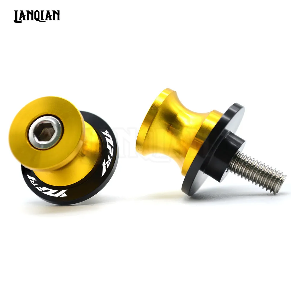 Gold 6MM YZFR1 Для YAMAHA YZF R1 CNC мотоциклетные поворотные ручки, катушки, слайдеры болты крепления поворотного рычага к стойке 1999- 2003 2004 2005 2006 2007 2008 2009 2010 - Цвет: Gold 6MM YZFR1