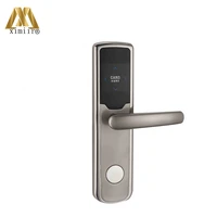 biometric electronic door lock home keyless door locks hm 306307 silver golden color high quality rfid card hotel door lock