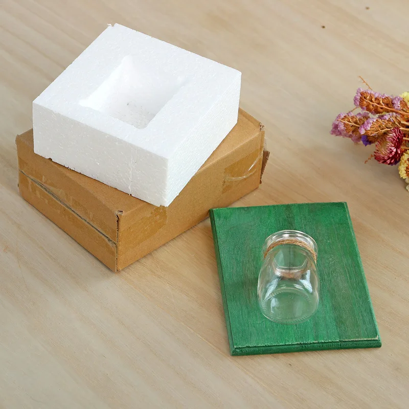 Деревянный цветочный горшок для садового растения пластиковый держатель