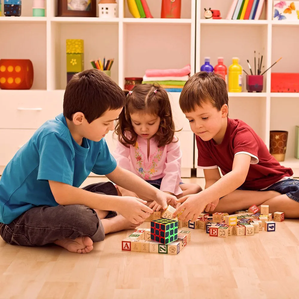 Детские игрушки забавные для мальчиков и девочек 3x3x3 скоростной кубик наклейка