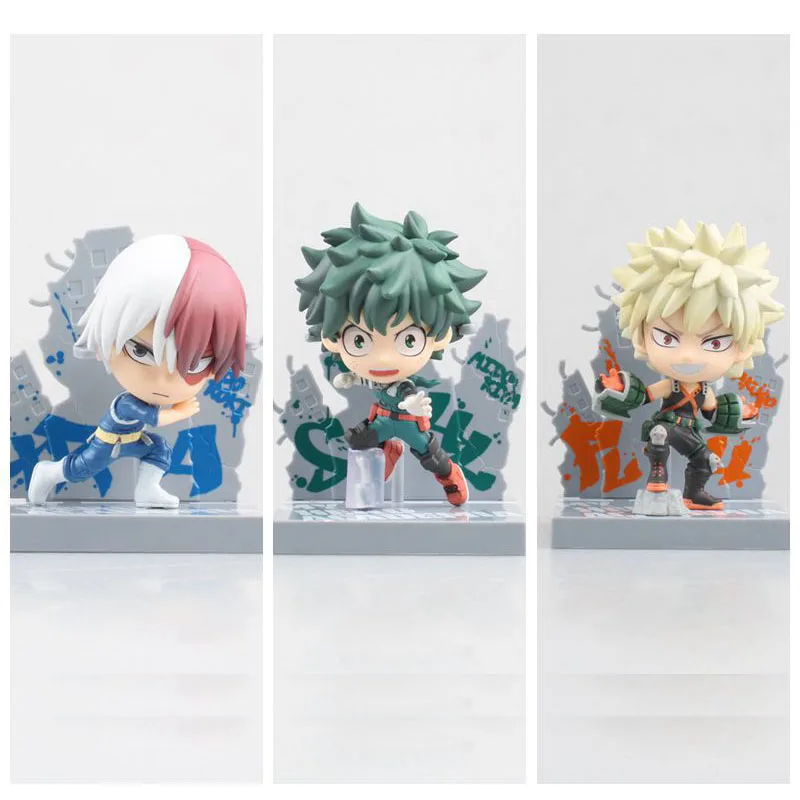 10 см Япония аниме мой герой Academy Figure Q версия Izuku Deku катсуки Bakugo Todoroki Shoto ПВХ Декор