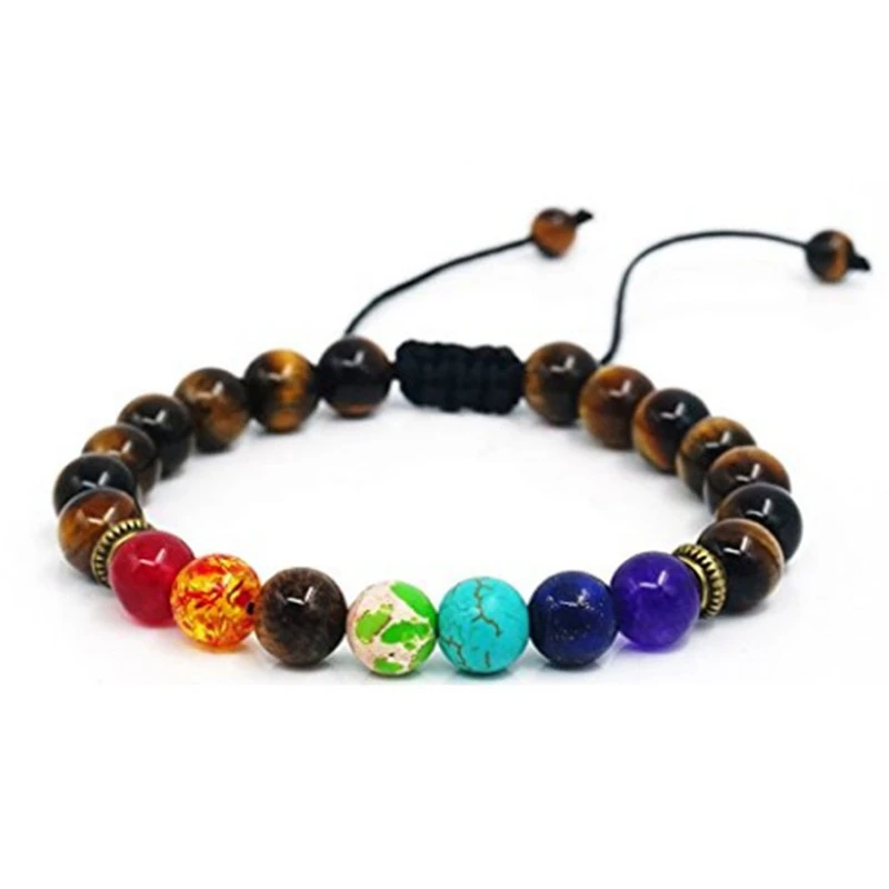 Матовый черный Лава камень Регулируемый натуральный femme браслет pulsera hombre