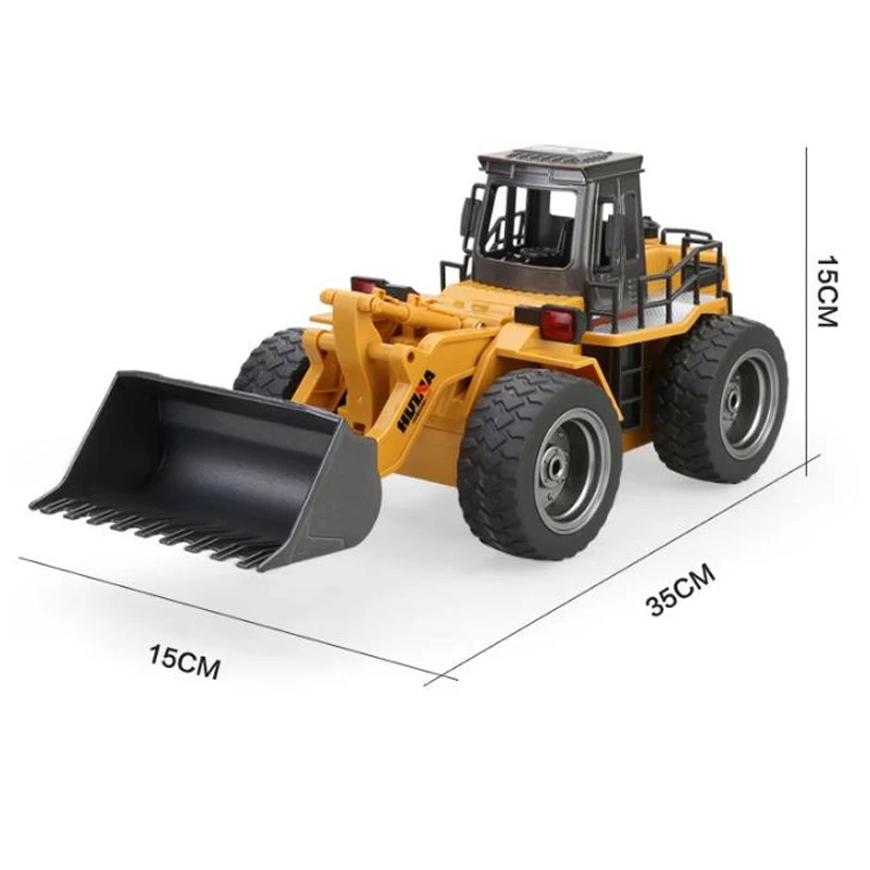 Новые игрушки HuiNa 1520 шестиканальный 1/18RC металлический бульдозер зарядное