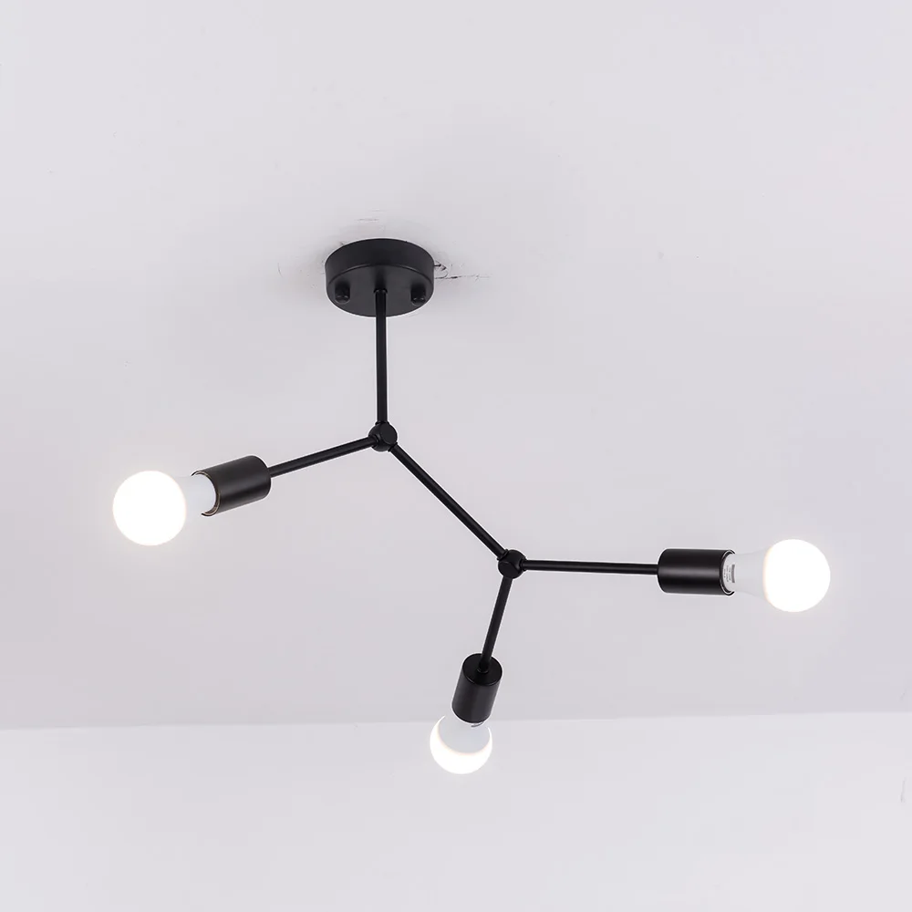 $24.60 Multi Heads Ceiling Lights Led Ceiling Lamp Retro Industrial Luminaria Personality Lamparas For Living Room Plafonnier Lights