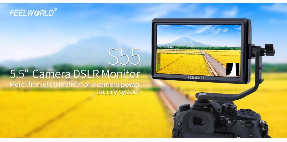 FEELWORLD S55 5,5 дюймов DSLR камера монитор 4K HDMI lcd ips HD 1280x720 дисплей полевой монитор для камеры s съемки