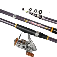 1 8m 3 6m telescopic fishing rod with spinning reel ultra light hard distance throwing cane rock fishing pole pesca fishing gear