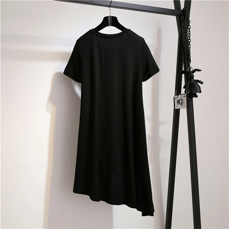 Модный женский комплект корейского размера плюс летнее платье новинка 2020