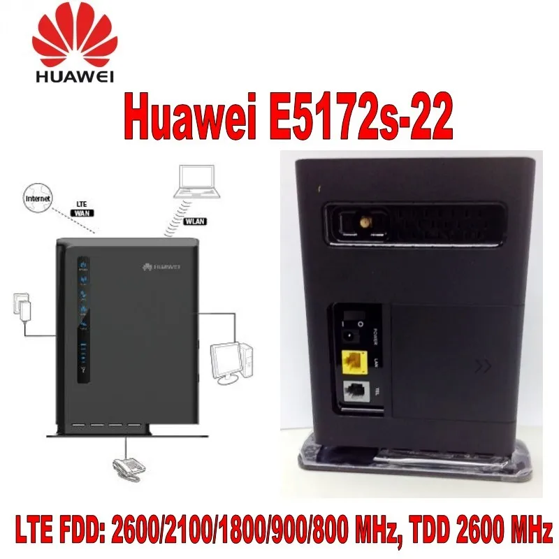 Huawei E5172s 224G LTE высокого Скорость WI FI маршрутизатор 150 Мбит/с + 1000 мАч Батарея 4 г SMA