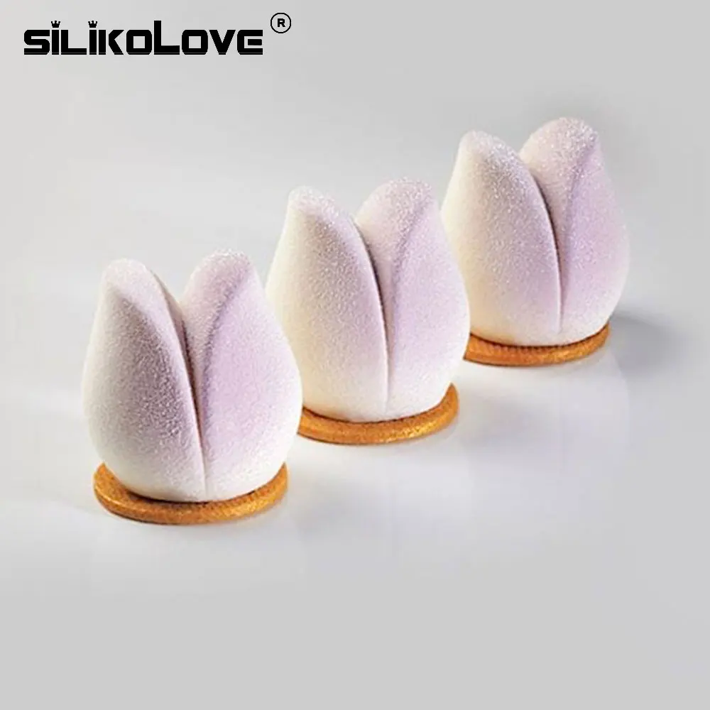 SILIKOLOVE Тюльпан Форма 8 полости 3D Силиконовая мышь Форма для самостоятельного изготовления торта мусс для выпечки украшения инструменты