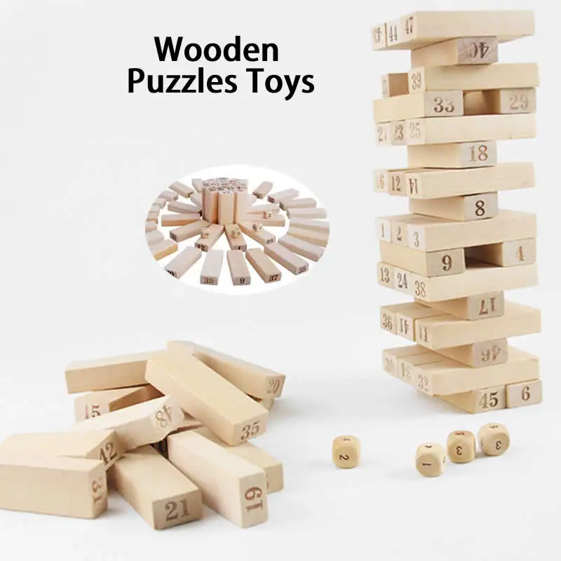 Детские пазлы игрушечная башня Цифровые Настольные игры для семейвечерние|games for