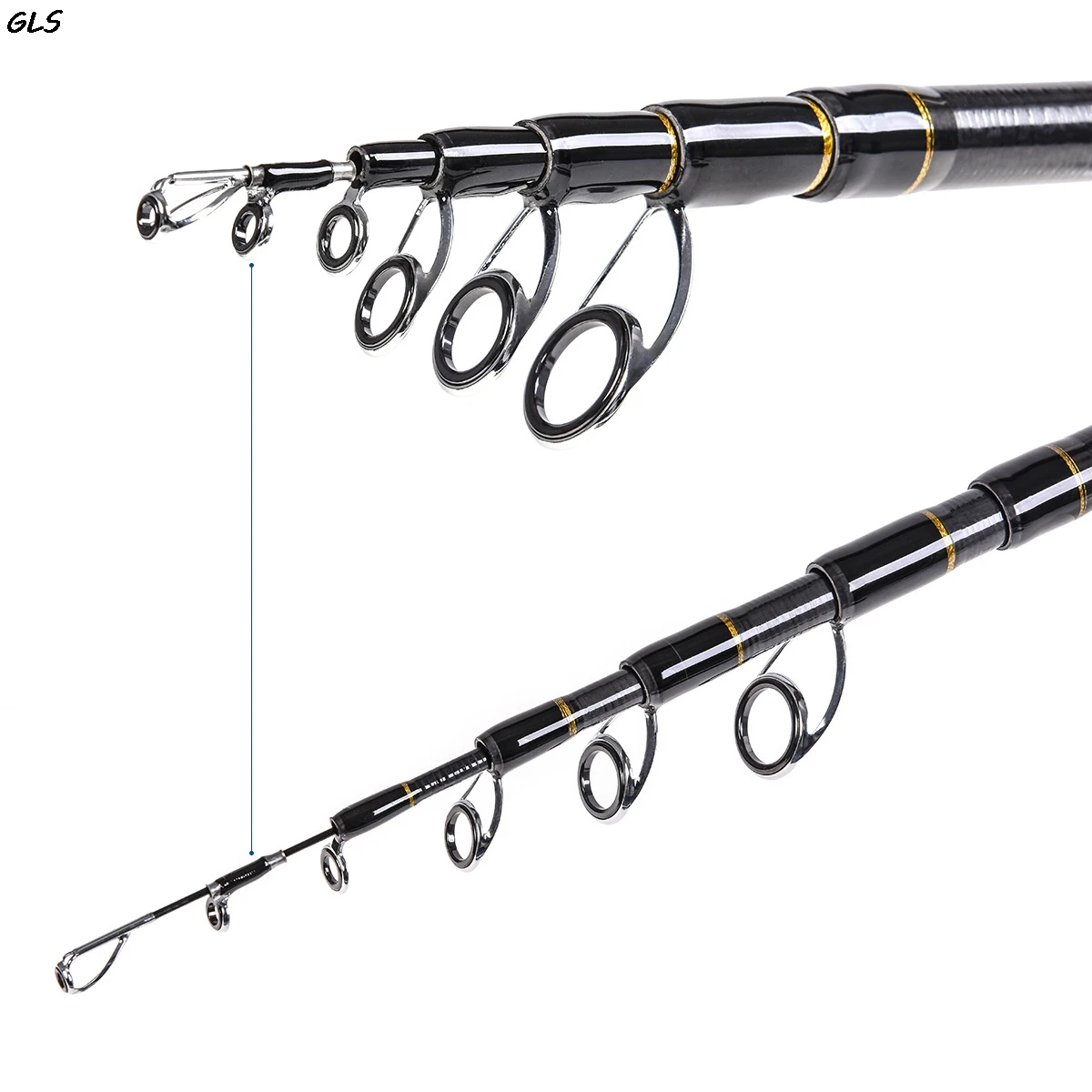 1.8m 2.1m 2.4m 2.7m Carbon Telescopic Spinning Fishing Rod Travel Tackle | Rods