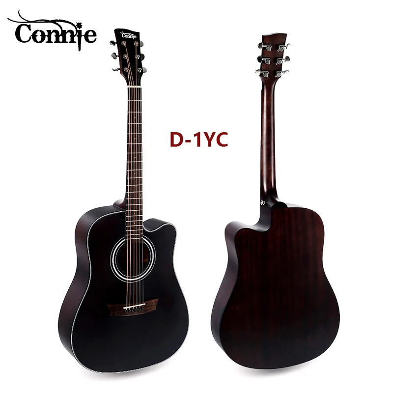 Connie 2018 Новая народная Акустическая гитара Деревянный Цвет винтажная Ель