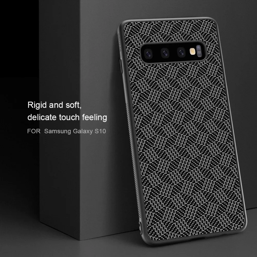 NILLKIN чехол для телефона из синтетического волокна для samsung Galaxy S10 S10 Plus S10e Карбон ПП Пластиковая Задняя крышка для samsung S10+ S10 Lite