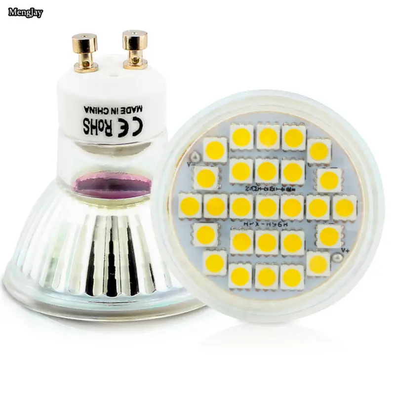 1x GU10 5050 SMD 27 LED 7 Вт белый теплый прожектор точечные лампы лампа со стеклянной