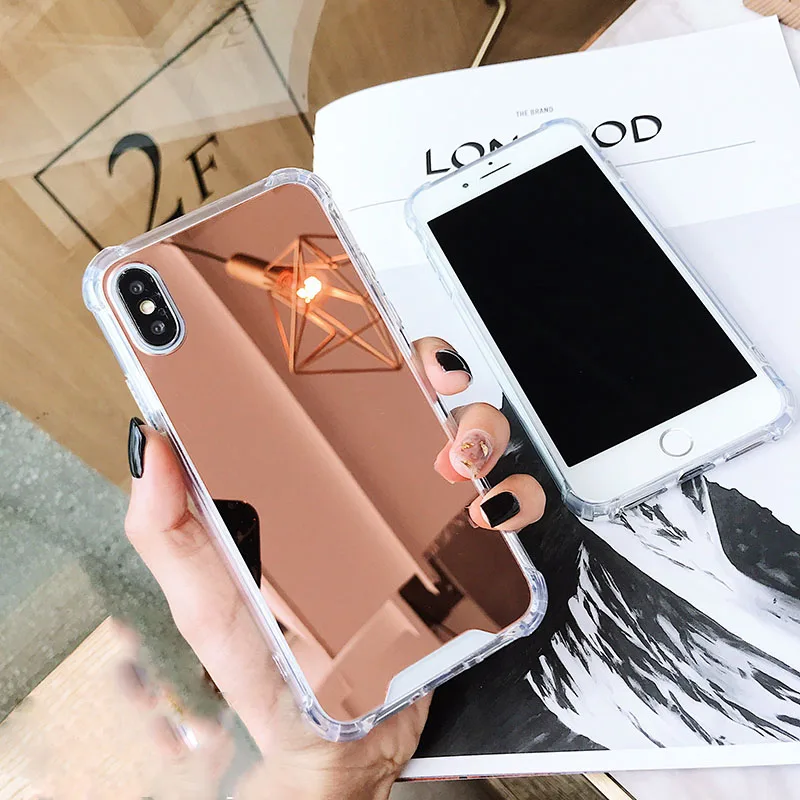 Тонкий зеркальный чехол для телефона Samsung Galaxy S10 Lite милый мягкий ударопрочный из