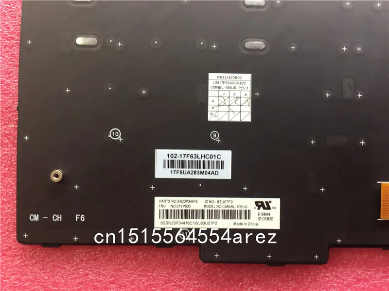 Новый оригинальный ноутбук Lenovo ThinkPad P72 E580 P52 L580 T590 P53s E590 L590 P53 P73 клавиатура с