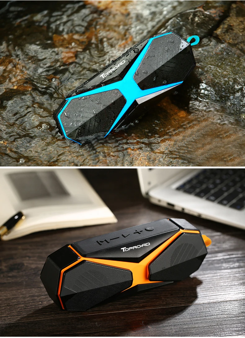 TOPROAD IPx7 водонепроницаемый Bluetooth динамик, противомоскитная защита, открытый динамик s, беспроводной стерео басовый музыкальный плеер, поддержка TF AUX