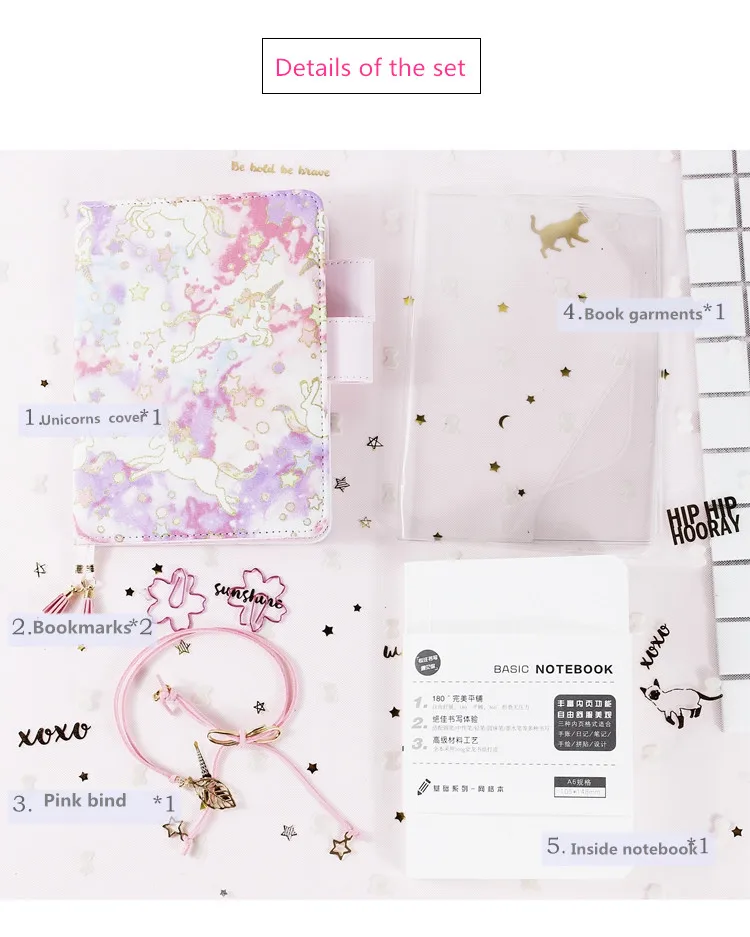 Блокнот с единорогом, А5, мягкая ткань, filofax, блокнот С планировщиком, наполнитель бумаги, канцелярские принадлежности для офиса и школы