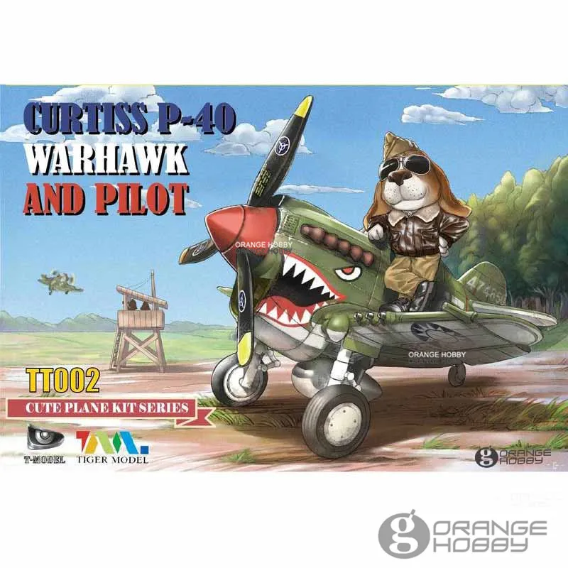 OHS Tiger Model TT002 Q Versin Curtiss P40 WarHawk и пилота в сборе модель ВВС строительные