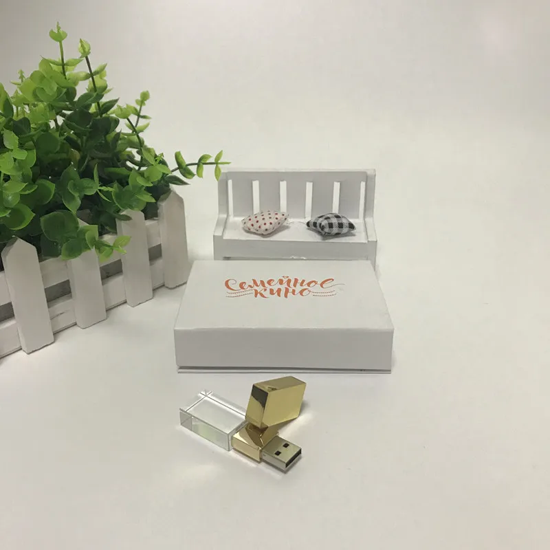 Gold crystal usb 2.0 flash memory pendrive stick with box | Компьютеры и офис