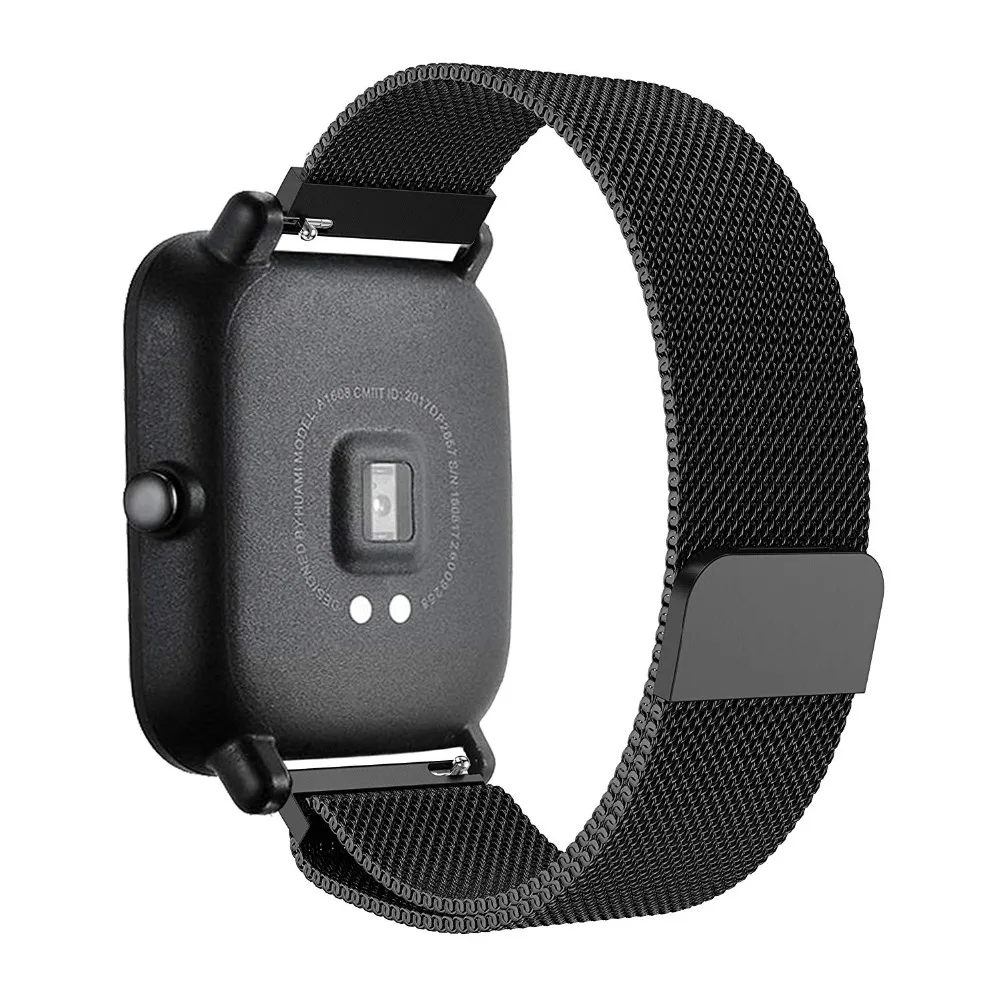 2019 New Huami Amazfit Bip Smart Bracelet Replacement Metal Milan Stainless Steel Watch Strap Band | Электроника