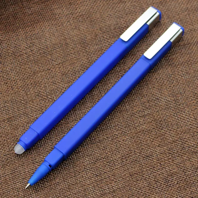 

DELVTCH 4Pcs/Set Erasable Gel Pen 0.5mm Blue Black Ink Refill Bullet Tip Office School Smooth Writing Stationery Washable Handle