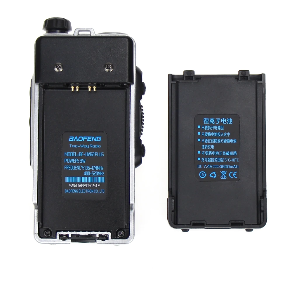 Baofeng UVB2 Plus UV-B2 Walkie Talkie Waterproof Dual Band VHF/UHF Two Way Radio interphone Ham CB Radio Handheld Transceiver