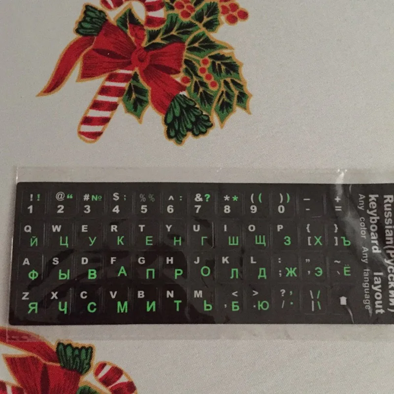 Наклейка на клавиатуру ноутбука ACCNIC RU для MacBook ПК клавиатуры 10 &quotдо 17&quot