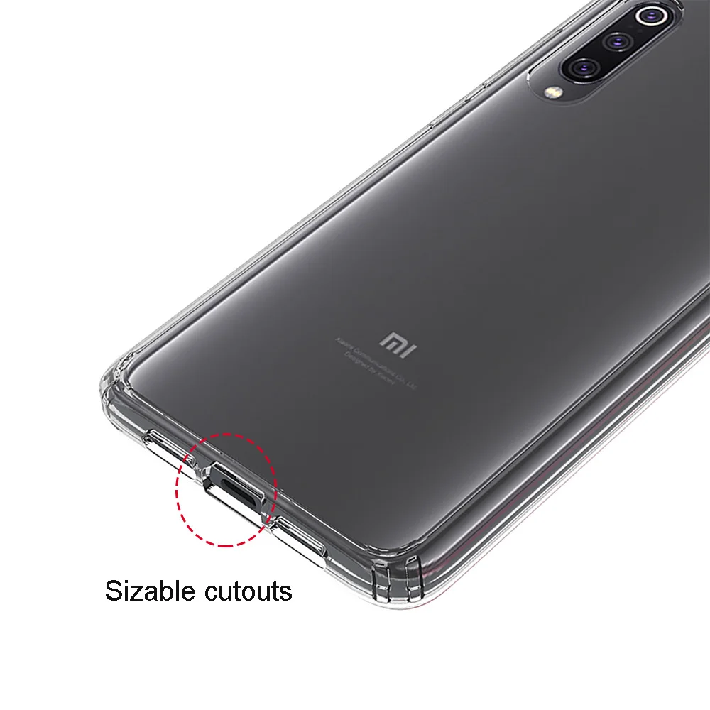 Для Xiaomi 9 чехол Mi9 ударопрочный Прозрачный жесткий тонкий прозрачный защитный Mi