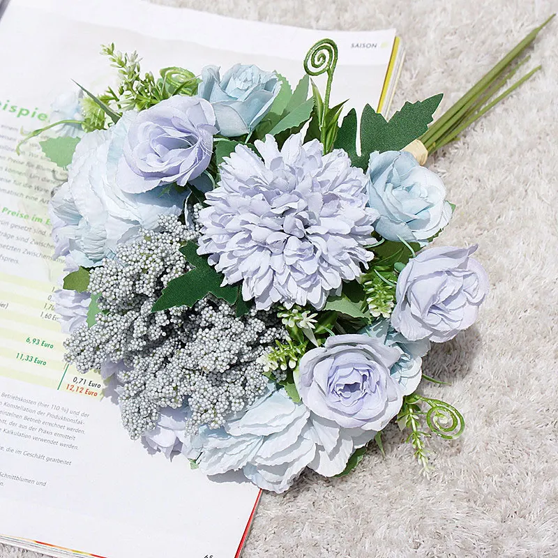 

Artificial Hydrangea Flower for Wedding Decoration European Silk Flower Hydrangea For Home Decor Fake Flowers Bouquet