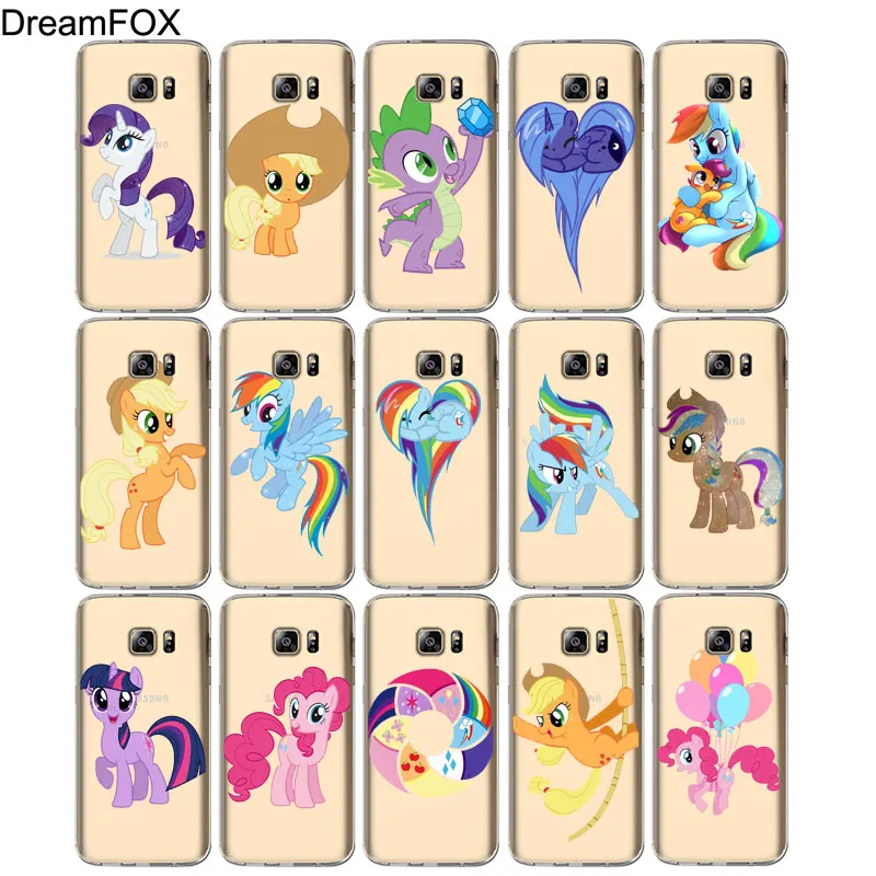 DREAMFOX L043 Радужная лошадь Мягкий ТПУ силиконовый чехол для samsung Galaxy Note S 7 8 9 10 10e 11 11e
